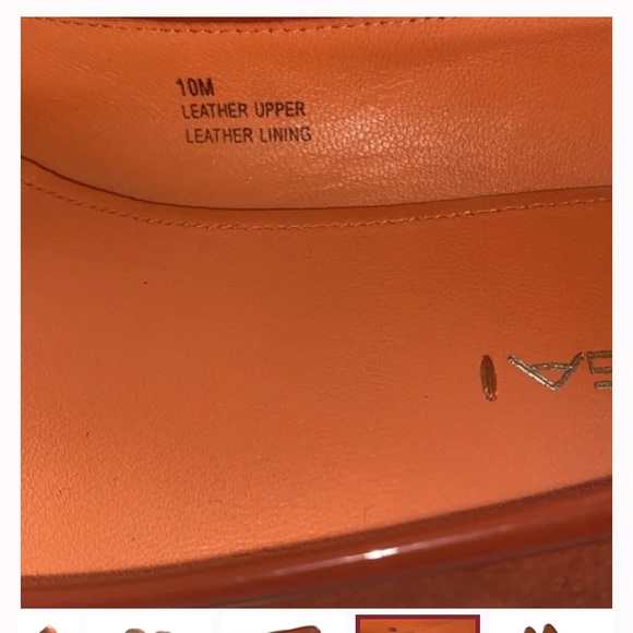 VIA SPIGA POINTED TOE ORANGE SUEDE LEATHER FLAT SIZE : 10 M - Picture 6 of 7